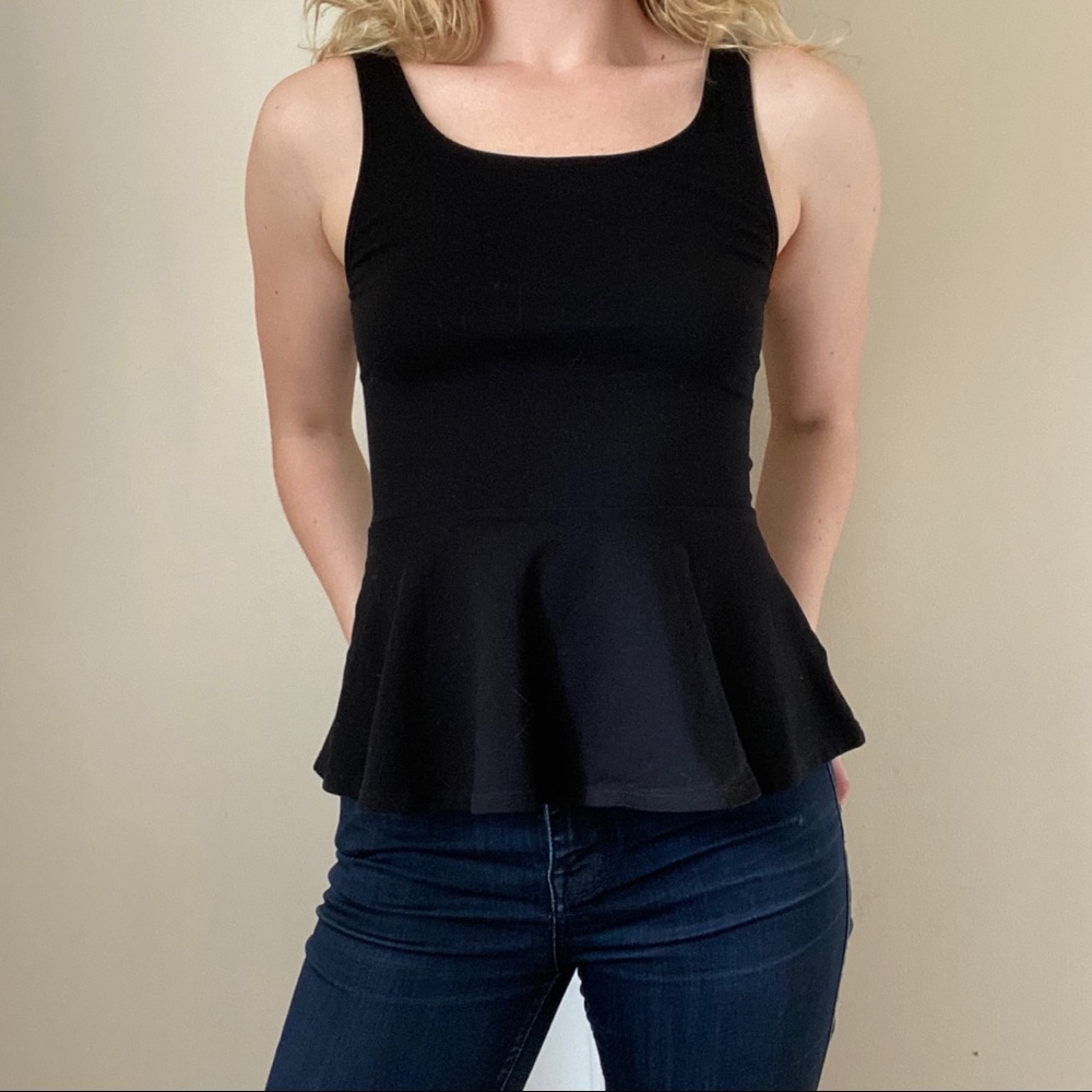 Express Black Peplum Tank Top Sz. S